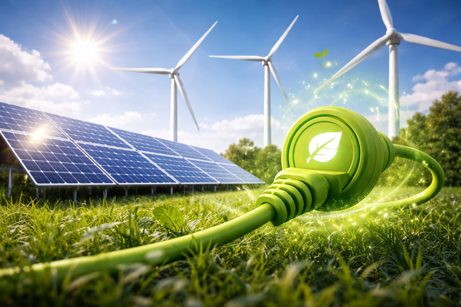 Green Electricity generated through Wind and Solar energy