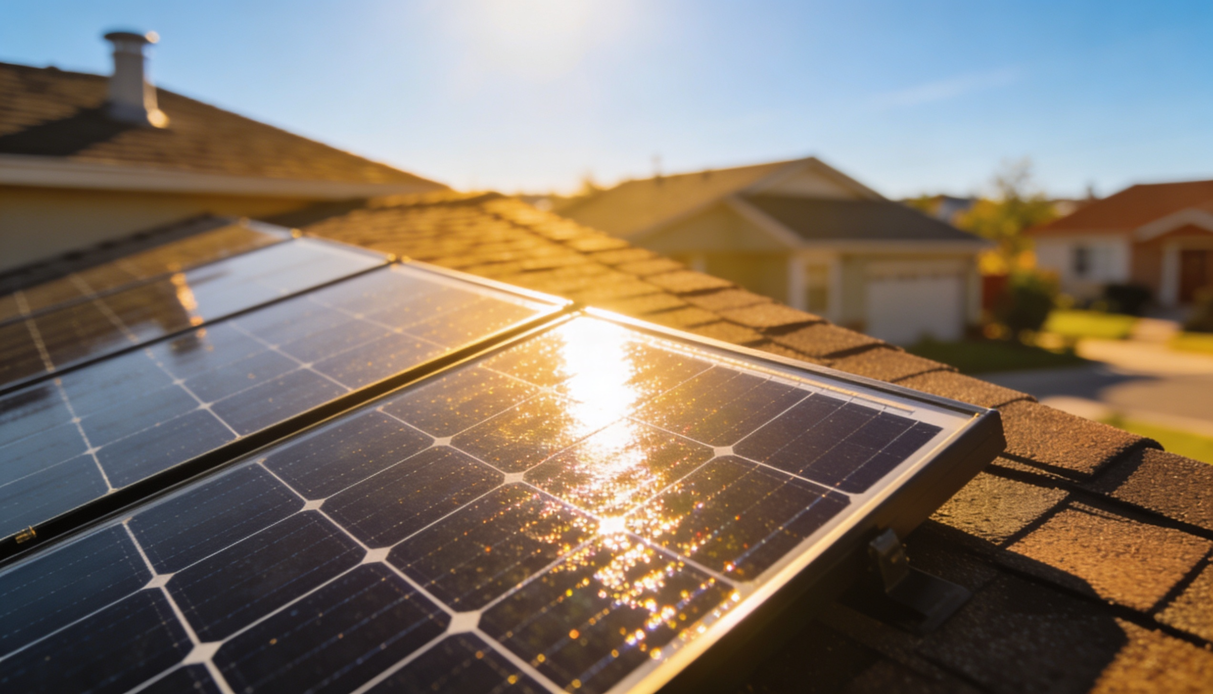 Residential solar panels installation